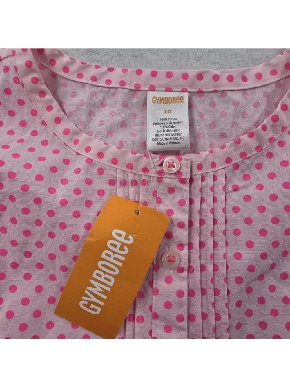 NWT Gymboree Picture Day Dress Size 10 Drop Waist Hot Pink Polka Dot Pin Tuck